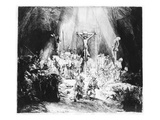 The Three Crosses, 1653 (Drypoint) Giclée-Druck von Rembrandt van Rijn 