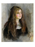 Portrait of Julie Manet (1878-1966) 1894 (Oil on Canvas) Reproduction procédé giclée par Pierre Auguste Renoir