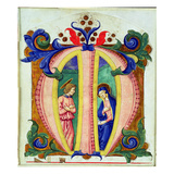 Historiated Initial 'M' Depicting the Annunciation (Vellum) Giclee Print by  Antonio di Niccolo di Lorenzo