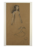 Study for Yseult for 'Tristram and Yseult' (Pencil on Paper) Giclee Print by Herbert James Draper