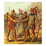 Battle at Poitiers Giclee Print by  English