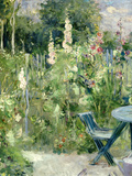 Roses Tremieres (Hollyhocks), 1884 (Oil on Canvas) Giclee Print by Berthe Morisot
