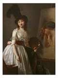 Portrait of a Female Painter, Pupil of David (Oil on Canvas) Giclee Print by Aimee Duvivier