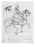 Equestrian Portrait of Prince Joachim Murat (Pen and Brown Ink and Graphite on Paper) Giclee Print by Baron Antoine Jean Gros