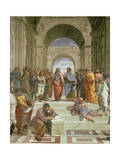 School of Athens, Detail of the Centre Showing Plato and Aristotle with Students Giclee Print by Raphael 