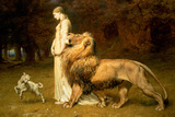Una and the Lion, from Spenser's Faerie Queene, 1880 (Oil on Canvas) Giclée-Druck von Briton Riviere