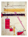 Device for Supplying Water to a Fountain, from 'Book of Knowledge of Ingenious Mechanical Devices' Giclee Print by  Islamic