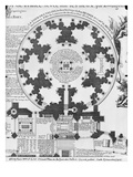 Basilica Saint-Denis, Plan of the Valois Tower, 1705 (Engraving) (See also 242815) Reproduction procédé giclée par Charles Inselin