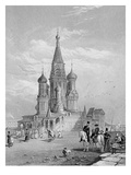 St. Basil's Cathedral, Moscow, Engraved by Turnbull, 1835 (Engraving) Giclee Print by Alfred Gomersal Vickers