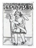 The Inspector (Woodcut) Giclee Print by Felipe Huaman Poma De Ayala