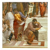 The School of Athens, Detail of the Figures on the Left Hand Side, 1510-11 Reproduction procédé giclée par Raphael 