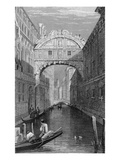 The Bridge of Signs, Venice, Engraved by Robert Wallis, 1829 (Engraving) Giclee Print by Samuel Prout
