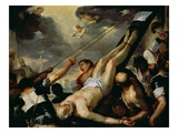 The Crucifixion of Saint Peter, C.1660 (Oil on Canvas) Giclee Print by Luca Giordano