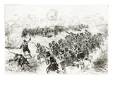 The Black Watch Charging the Intrenchments at the Battle of Tel El-Kebir Giclee Print by Melton Prior