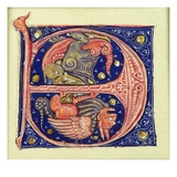 Two Winged Grotesques (Vellum) Giclee Print by  French