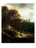 Castle at Bentheim, 1651 (Oil on Canvas) Giclee Print by Jacob Isaaksz. Or Isaacksz. Van Ruisdael