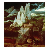 St. Jerome in a Rocky Landscape, C.1515-24 (Oil on Panel) Giclee Print by Joachim Patenier or Patinir