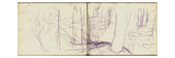 Weeping Willow (Purple Pencil on Paper) Giclee Print by Claude Monet