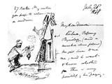 A Letter from Thomas Henry Huxley to Charles Darwin, with a Sketch of Darwin as a Bishop or Saint Giclee Print by Thomas Henry Huxley