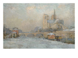 Quai De La Tournelle and Notre-Dame De Paris, 1909 (Oil on Canvas) Giclee Print by Albert-Charles Lebourg