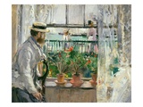 Eugene Manet (1834-92) on the Isle of Wight (Oil on Canvas) Giclee Print by Berthe Morisot