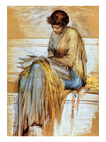 Female Figure Study (Pastel on Paper) Giclee Print by Albert Joseph Moore
