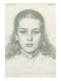 Margaret Ellinor Morse, 2nd January 1882 (Pencil on Paper) Giclee Print by Edward Robert Hughes