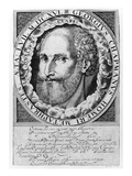 Portrait of George Chapman (C.1559-1634) C.1609-10 (Engraving) Giclee Print by William Hole