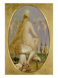 Fairy Seated on a Mushroom, C.1860 Giclee Print by Thomas Heatherley