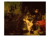 Susanna and the Elders, 1647 (Oil on Mahogany Panel) Giclee Print by Rembrandt van Rijn 