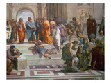 School of Athens, Detail from Right Hand Side Showing Diogenes on the Steps and Euclid, 1510-11 Reproduction procédé giclée par Raphael 
