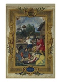 Calendar Page for December, Slaughtering of the Pig, from a Book of Hours, C.1550-60 (Vellum) Giclee Print by  Maitre des Heures de Claude Gouffier