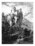 Schloss Prunn in Altmuhlthal, Print by Friedrich Wilhelm Bollinger, 1818 (Litho) Reproduction procédé giclée par Domenico Quaglio