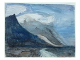 Moonlight, Chamonix, 1866 (W/C and Pencil on Paper) Giclee Print by John Ruskin