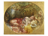 The Bracelet, Exhibited 1871 (Oil on Canvas) Giclee Print by Alfred Woolmer