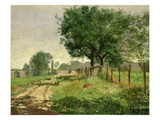 Peasant in the Fields (Oil on Canvas) Giclee Print by Henri Rouart