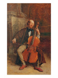 Alexandre Batta, the Cellist, 1855 (Oil on Canvas) Giclee Print by Jean-Louis Ernest Meissonier