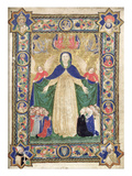 Virgin of the Misericordia, Frontispiece from a Book of Scuola Della Trinita Dei Frati Teutonici Giclee Print by Cristoforo Cortese