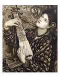 A Christmas Carol, Engraved by Eugene Gaujean (1850-1900) Pub. by Robert Dunthorne, 1891 (Etching) Giclee Print by Dante Gabriel Rossetti