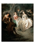 Fete Champetre (Detail), C.1730 (Oil on Canvas) Reproduction procédé giclée par Jean-Baptiste Joseph Pater