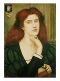 The Lady Prays-Desire (W/C and Gold Paint on Paper) Giclee Print by Marie Spartali Stillman