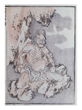 A Genie, from a Manga (Coloured Woodblock Print) Giclee Print by Katsushika Hokusai
