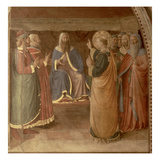 St.Stephen Preaching and St.Stephen Addressing the Council (Fresco) (Detail of 29037) Reproduction procédé giclée par Fra Angelico