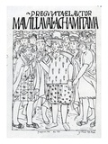 Poma De Ayala Inquires About the History of Ancient Peru (Woodcut) Giclee Print by Felipe Huaman Poma De Ayala
