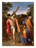 Christ Appearing to St. Peter on the Appian Way, 1601-02 (Oil on Panel) Giclée-tryk af Annibale Carracci Christ Appearing to St. Peter on the Appian Way, 1601-02 (Oil on Panel) Giclée-tryk af Annibale Carracci