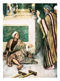 Peter and John Healing the Lame Man Giclee Print by William Hatherell