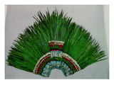 Feather Headdress Worn by Aztec Priests Representing Deities Giclee Print by  Aztec