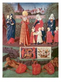 Nouv Acq Lat 1416 F.121R St. Anne with Three Married Women, from the 'Heures D'Etienne Chevalier' Giclee Print by Jean Fouquet