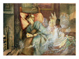 Dreaming (W/C and Bodycolour on Paper) Giclee Print by John Anster Fitzgerald