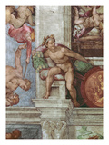 Sistine Chapel Ceiling (1508-12): Expulsion of Adam and Eve from the Garden of Eden: Ignudo Giclee Print by Michelangelo Buonarroti